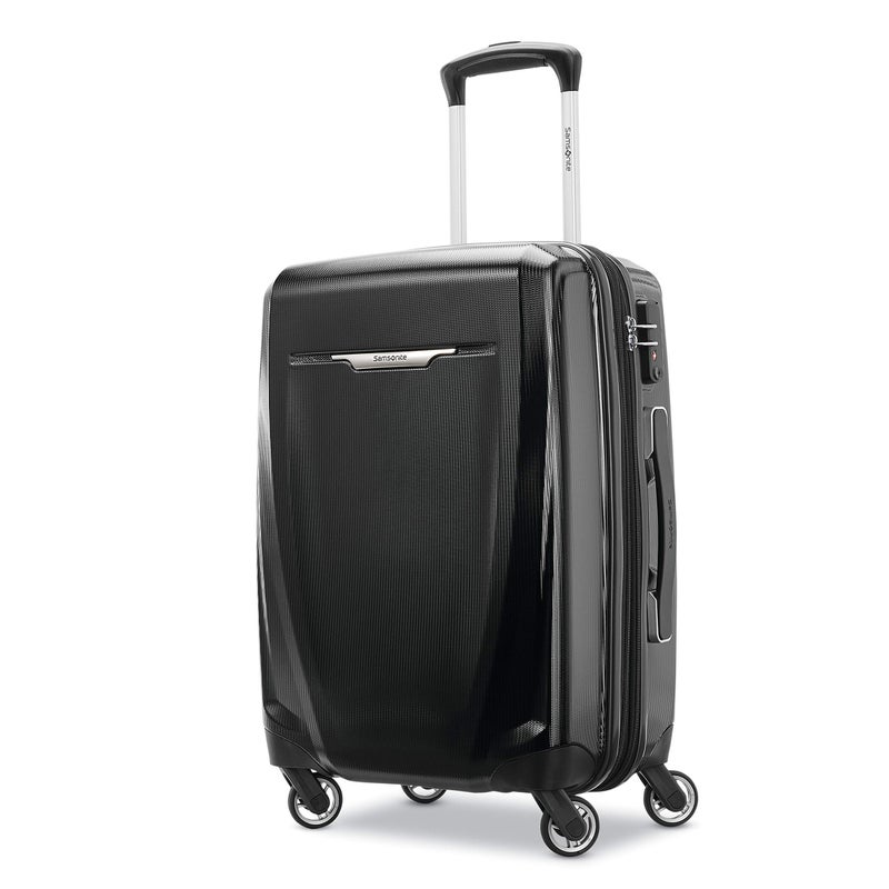 Samsonite Winfield 3 DLX Hardside Expandable Luggage with Spinners, Black, Carry-On 20-Inch - Image 1
